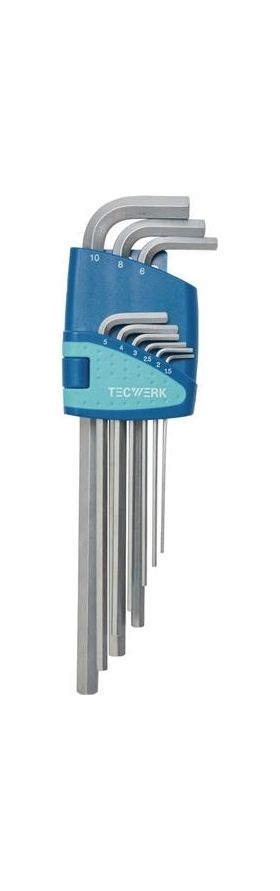 Sechskantwinkelschraubendrehersatz 9-tlg.Ku.-Halter SW 1,5-10mm TW