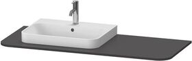 Duravit Konsolenplatte HAPPY D.2 PLUS 16x1300x550mmm m 1 Auss li gra supermatt