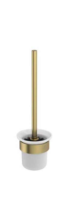 IDS WC-Bürstengarnitur CONCA rund, mit Wandhalter brushed gold IDEAL STANDARD