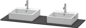 Duravit Konsole XSQUARE m 2 Auschnitten 16x1600x550mm gra s-matt