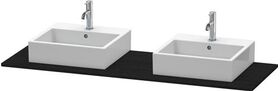 Duravit Konsole XSQUARE m 2 Auschnitten 16x1600x550mm Ei schwarz