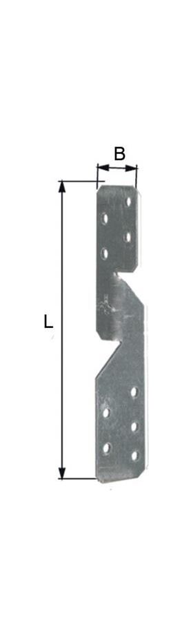 Sparrenpf.Ank.L/R 170x33x2mm GAH - VPE: 50