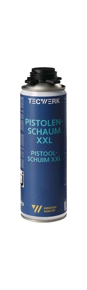 1K-Pistolenschaum XXL 500ml B2 grau o.Einw.-Handsch.Dose TECWERK