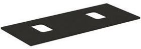 IDS Waschtischplatte i.life B 2 Auss f 2 Schal 1202x507x18mm Carbon ma IDEAL STANDARD