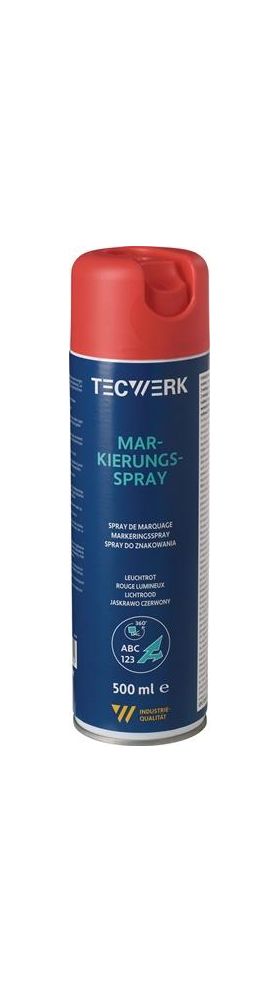 Markierungsspray leuchtrot 500ml Spraydose TECWERK
