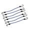 Silverline - Expanderseile mit Stahlhaken, 6er-Pckg.