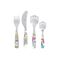 PROFINO Kinderbesteck 'Einhorn' 4-teilig 4-teilig: bestehend aus: 1 x  Gabel (L 18,3 cm), 1 x  Messer (L 17 cm), 1 x  Esslöffel (L 16,5 cm), 1 x  kleiner Löffel (L 13,3 cm)