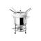 BEKA Fondue Set 'Roma' Inhalt: 6 x farbig markierte Fonduegabeln, 1 x Fonduetopf, 1 x Porzellantopf, 1 x Spritzschutz, 1 x Rechaud, 1 x Pastenbrenner (leer)