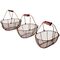 ESSCHERT DESIGN  Drahtkorb 3er Set m.Holzgr.