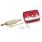KESPER Kinderbackset 5-teilig 1 Kinder-Teigrolle, 1 Holzlöffel, 2 Ausstechformen, 1 Weihnachtsdose