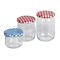 EMSY Schraubdeckelglas Sturz mit 82mm TO-Deckel kariert 250 ml 6er Pack