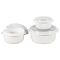 EMSA Mikrowellentopfset Micro Family 0,5/1/1,5 l weiß 3teilig