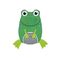 HUGO FROSCH Wärmflasche Frosch Velourbezug 0,8 l 14x20cm grün