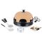 EMERIO Pizza-Ofen 'Pizzarette' inkl. 6 Backspachtel, Backblech, Pizzateigschneider