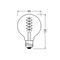 OSRAM LED Filament Globe95 7,8W 360lm E27 1.800K smoky