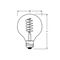OSRAM LED Filament Globe 80 4,8W 420lm E27 2.200K gold