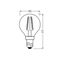 OSRAM LED Filament Tropfen E14 4W 470lm 2.700K klar