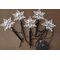 HI LED Gartenstecker mit 5 Schneeflocken 21,5x9,5cm