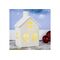 HI Porzellan Haus beleuchtet 10,5x7x15,6cm inkl. 3x LR44 Batterien