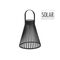 Solar Laterne Poly schwarz 23,5xø20cm