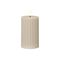 STAR TRADING LED Wachskerze Flamme Stripe Batterie Timer beige 15x7,5cm
