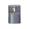 STAR TRADING LED Windlicht Flamme rauchschwarzes Glas Batterie Timer 12,5x9cm