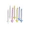 Geburtstagskerze Tortenlichte mit Halter sortiert weiß/rosa/gelb/blau 24erPack