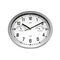 MEBUS Quarz-Wanduhr analog mit Thermometer / Hygrometer ohne 1x AA Batterie Ø22,5cm silber