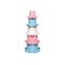 NIP Stapel-Spielbecher Set 'play green' sortierte zarte Farben, 5er Set Becher