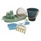 DANTOY Blue Marine Boot und Sandspielzeug Set 5-teilig 1 Eimer, 1 Sieb, 1 Schaufel, 1 Harke, 1 Boot