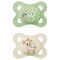 MAM Schnuller Original Pure Silikon uni 'Hase / Reh' 2er Set 2er Set