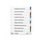 DURABLE Register mit farbigen Taben mit Indexblatt Versicherungen 10-tlg.