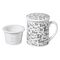 Teebecher Tee mit Deckel und Sieb Porzellan sortiert 300 ml 10,3cm weiß