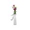 Sandra Rich Vase Classy Solifleur Porzellan 24cm Ø6,5cm weiß