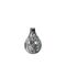 Vase Marble Ø 11 cm, H 15 cm, schwarz marmorisiert