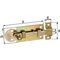 Fensterriegel L.100mm B.30mm Form ger. STA galv. gelb verz. Ausschub 29mm GAH