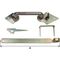 Klinkenset 260mm galvanisch,gelb verz.f.Flechtzaun- u.leichte Holztore GAH