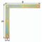Tor-Winkel B.40mm L.300 x 300mm STA galv.gelb verz.GAH - VPE: 2