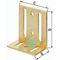 Verstellwinkel L.40 x 77mm B.65mm S.3mm STA roh verz.GAH - VPE: 25