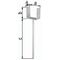 U-Pfostenträger ETA-10/0210 101x100x400x60mm TZN m.ext.langem Betonanker GAH