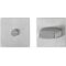 Schlüsselrosetten-Paar E848NS VA F69 Schildst.2mm SK/OL quad.HOPPE