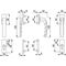 Balkongarnitur NY 099KH/961N/U10/… Alu.F1 63-73mm 4-KT.7mm HOPPE