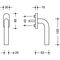 Fenstergriff 111FG.6 30mm Ku.99 reinweiß 30mm Stand.HEWI
