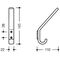 Garderobenhaken 477.90.070 einfach A.108mm PA 99 reinweiß H.163mm HEWI