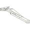 Rastfeststellarm silber Feststellgestänge f.TS 71 u.TS 72 DORMAKABA