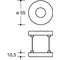 Drückerrosetten-Paar 305.23PBR 99 Ku.99 Schildst.10,5mm rd.rd.HEWI