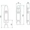 Türfeststeller 0035.4440 VA ma Hubh.28mm Türmontage INTERSTEEL