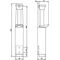 Türfeststeller 3837 0060 22 Zinkdruckg.silber lack.Hubh.60mm Türmontage DENI