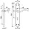 Langschildgarnitur Almeria M166SN/2700 MS F71 OB 72mm DIN L/R HOPPE