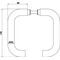 Glastürdrückerpaar 1801 BASIC 01 VA U-Form 4-KT.8mm HERMAT